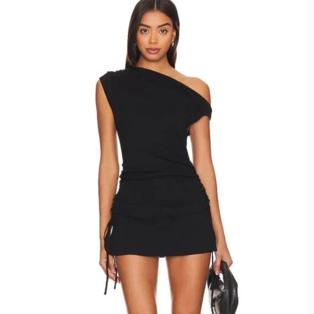 Lioness Black One-Shoulder Mini Dress